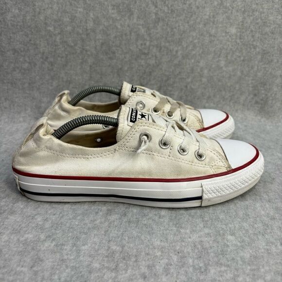 Converse Women's Chuck‎ Taylor All Star White Lace Up Sneakers Shoes Size 7 - Picture 4 of 9